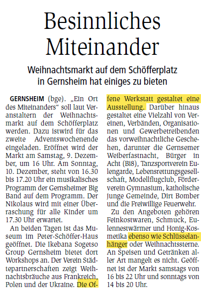 Zeitungsartikel 06.12.2023
